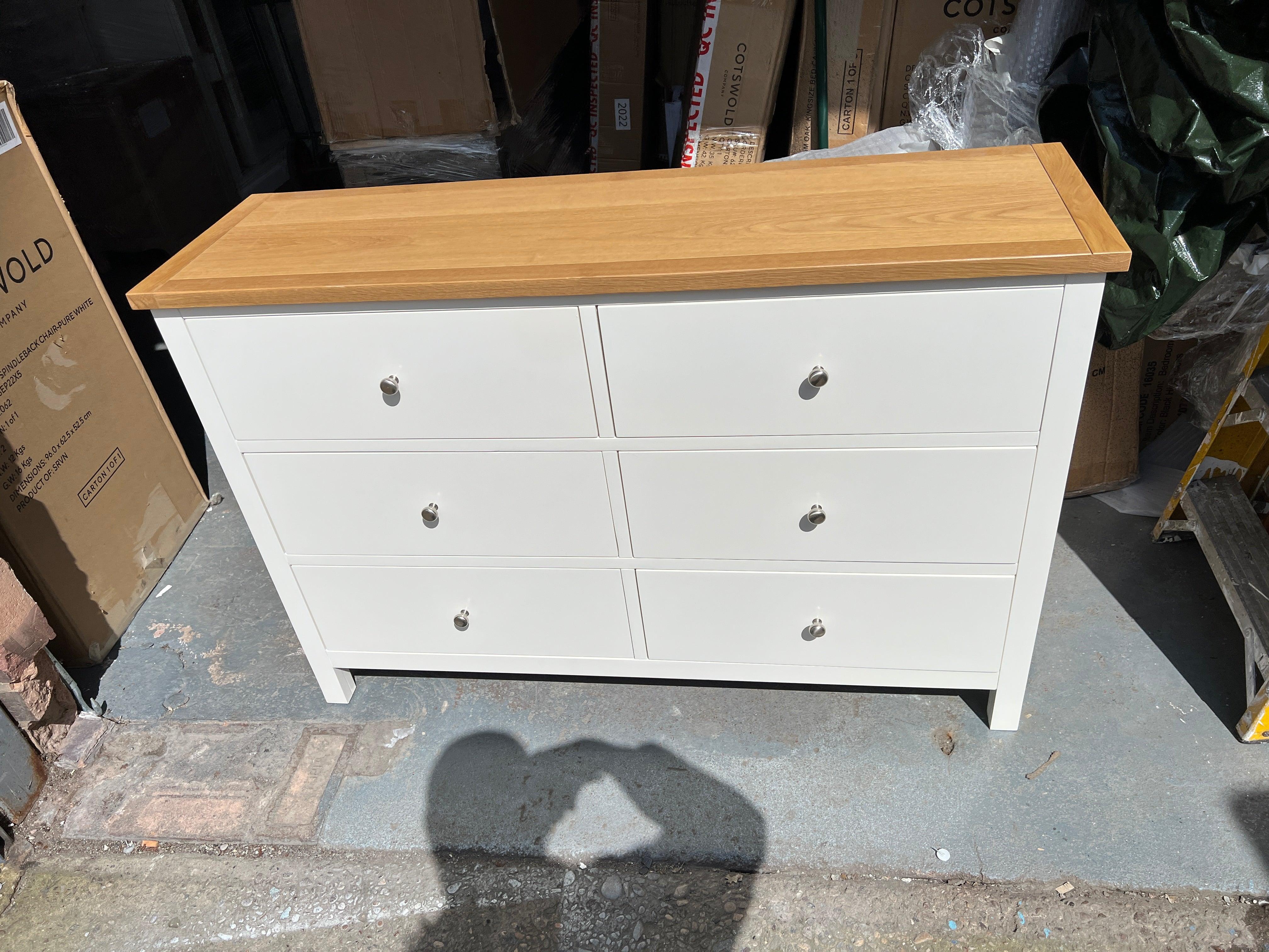 SIMPLY COTSWOLD CLASSIC CREAM 6 Drawer Chest Quality Furniture Clearance Ltd