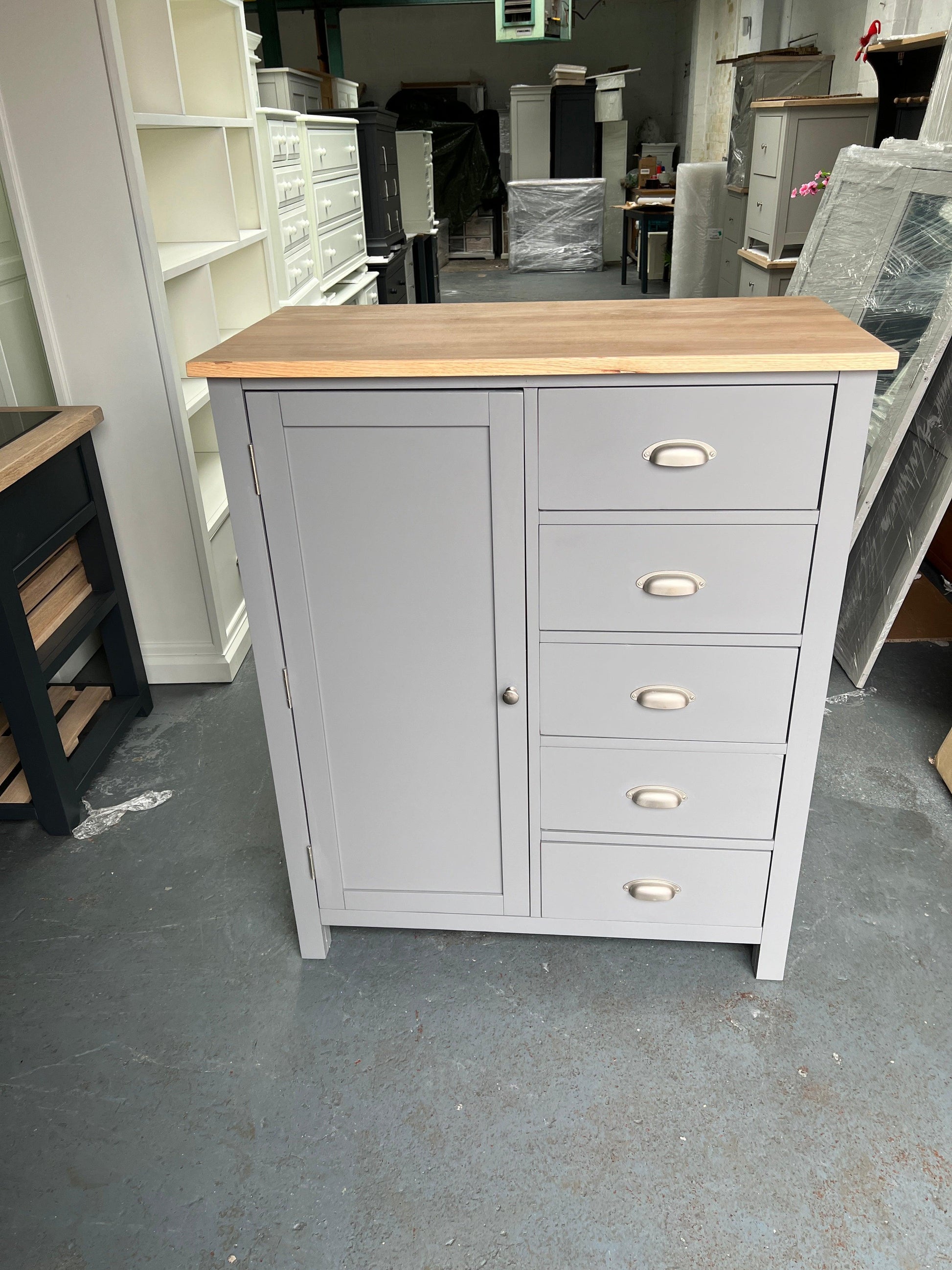 Sussex Storm grey Combi Wardrobe furniture delivered