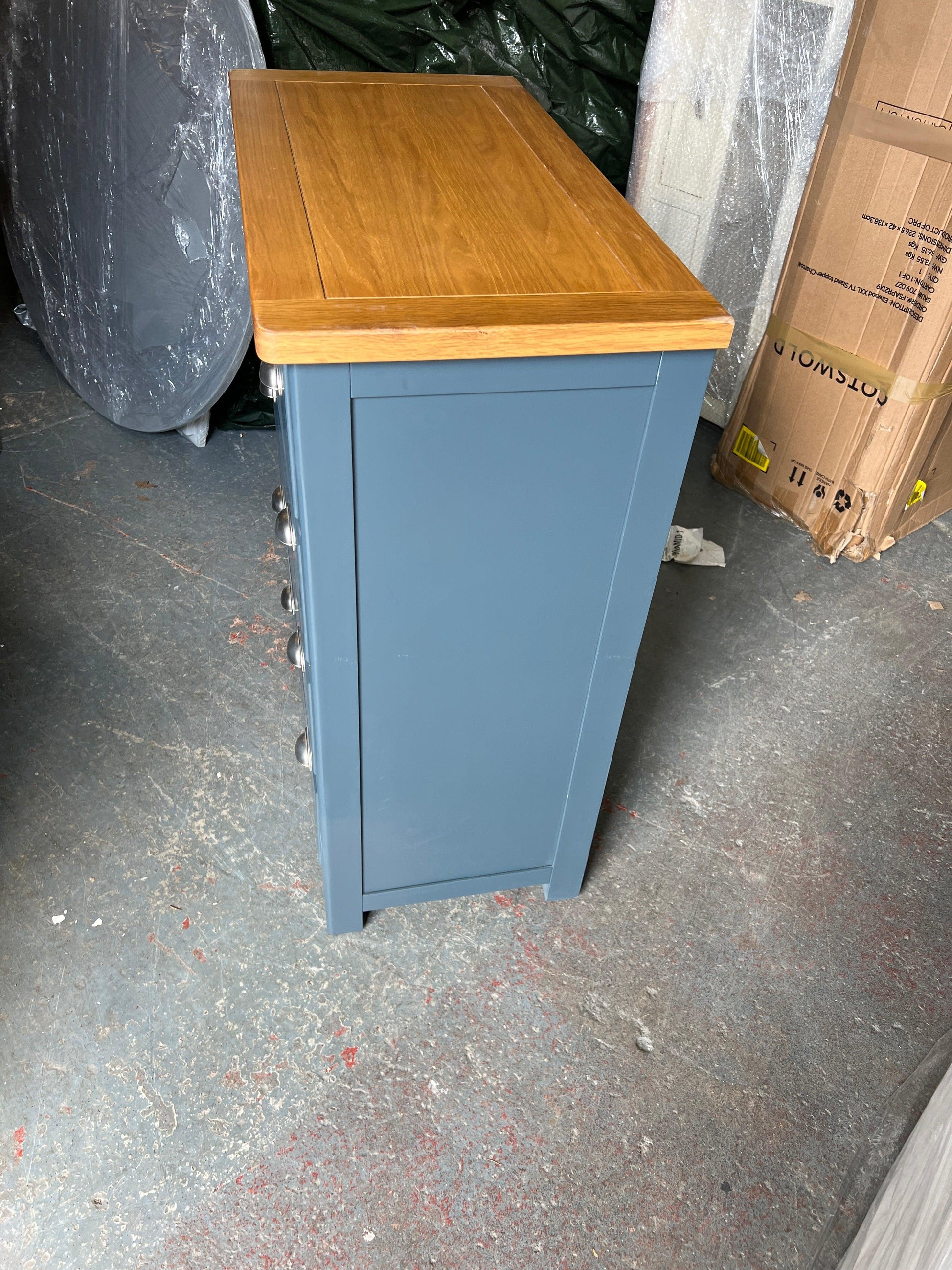 WESTCOTE INKY BLUE 2 Over 3 Drawer Chest Quality Furniture Clearance Ltd