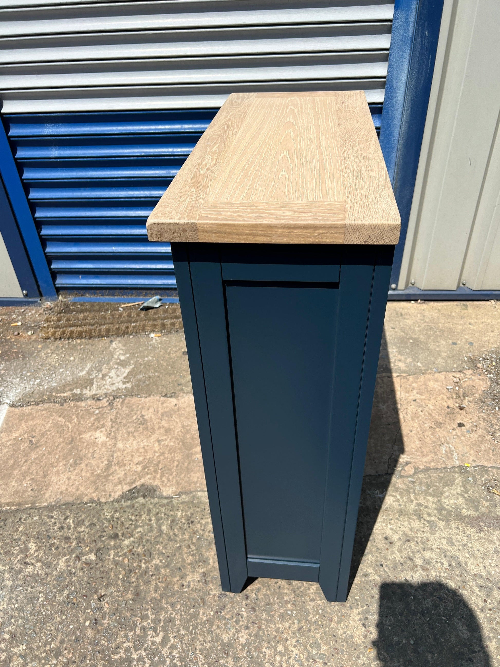 CHESTER MIDNIGHT BLUE Small Bookcase Quality Furniture Clearance Ltd