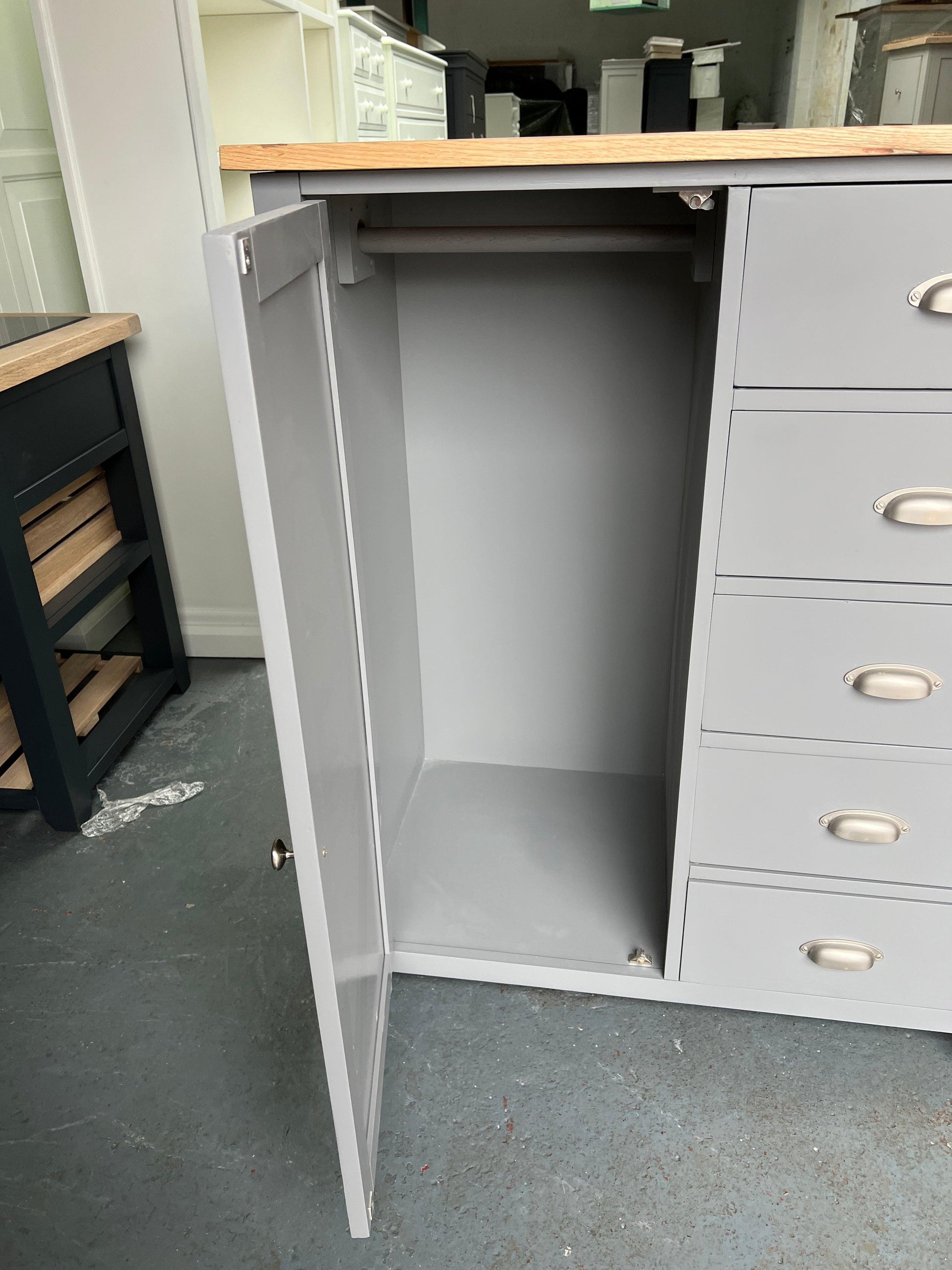 Sussex Storm grey Combi Wardrobe furniture delivered