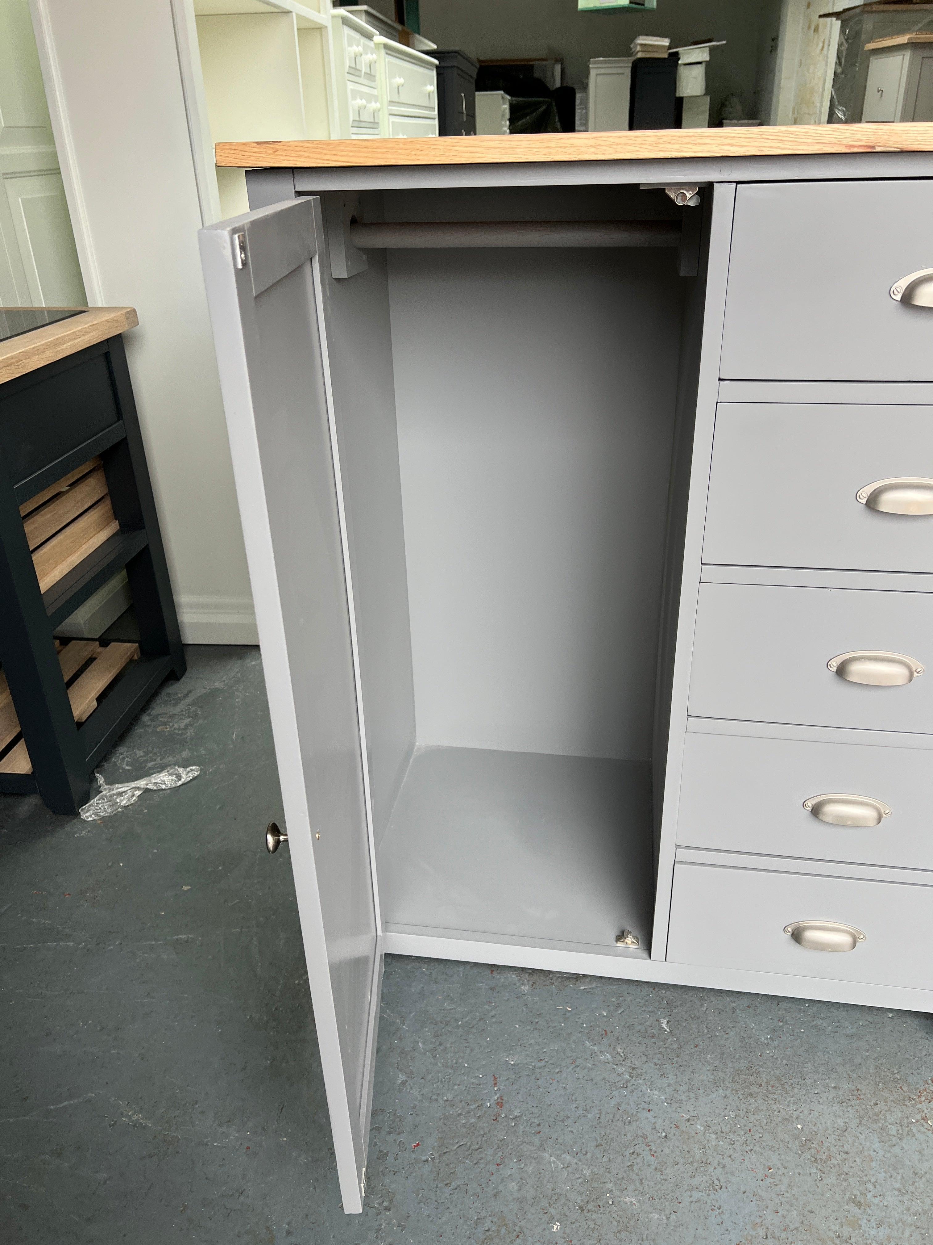 Sussex Storm grey Combi Wardrobe furniture delivered