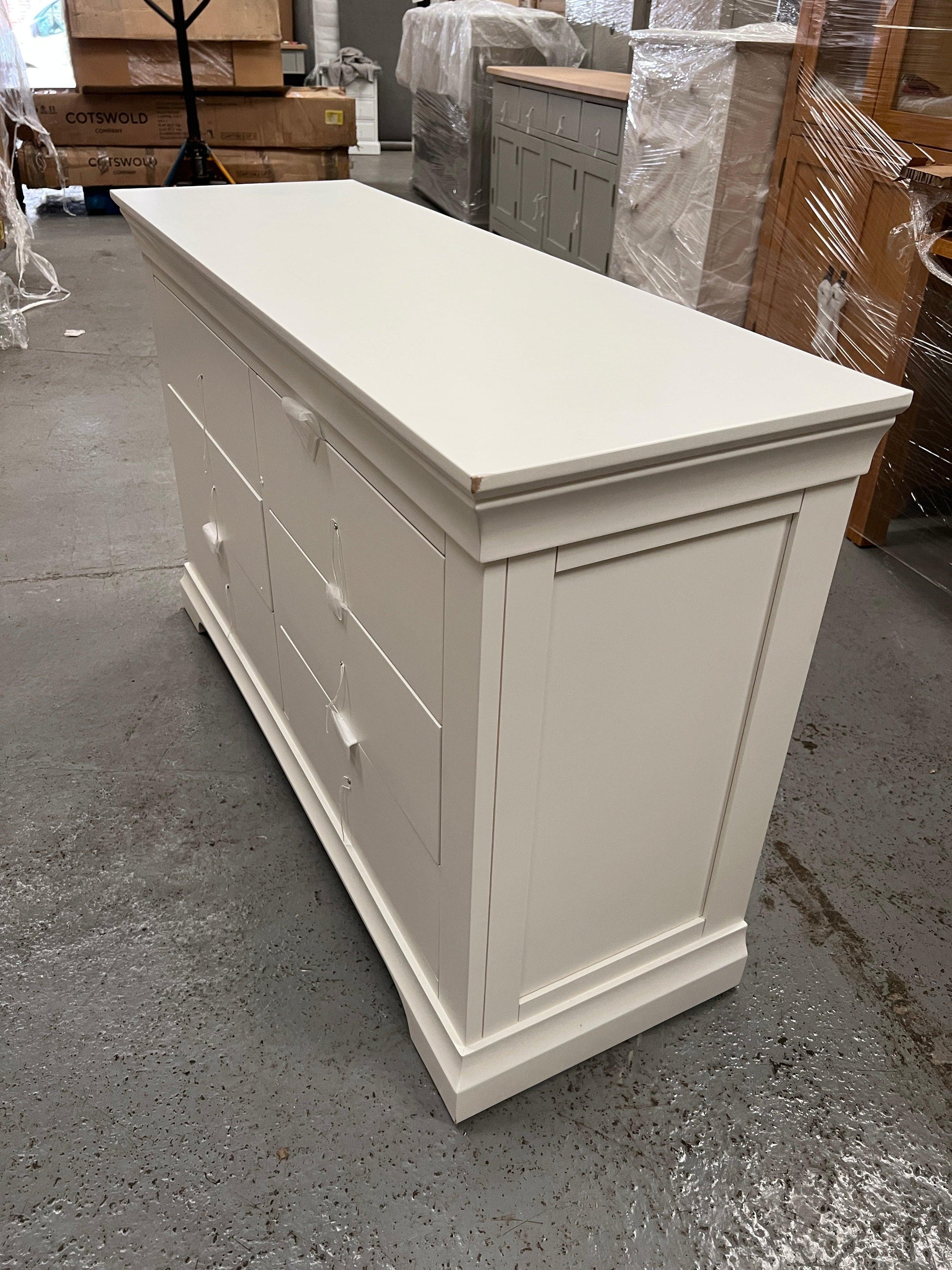 Chantilly Warm White 3 + 3 Chest Quality Furniture Clearance Ltd