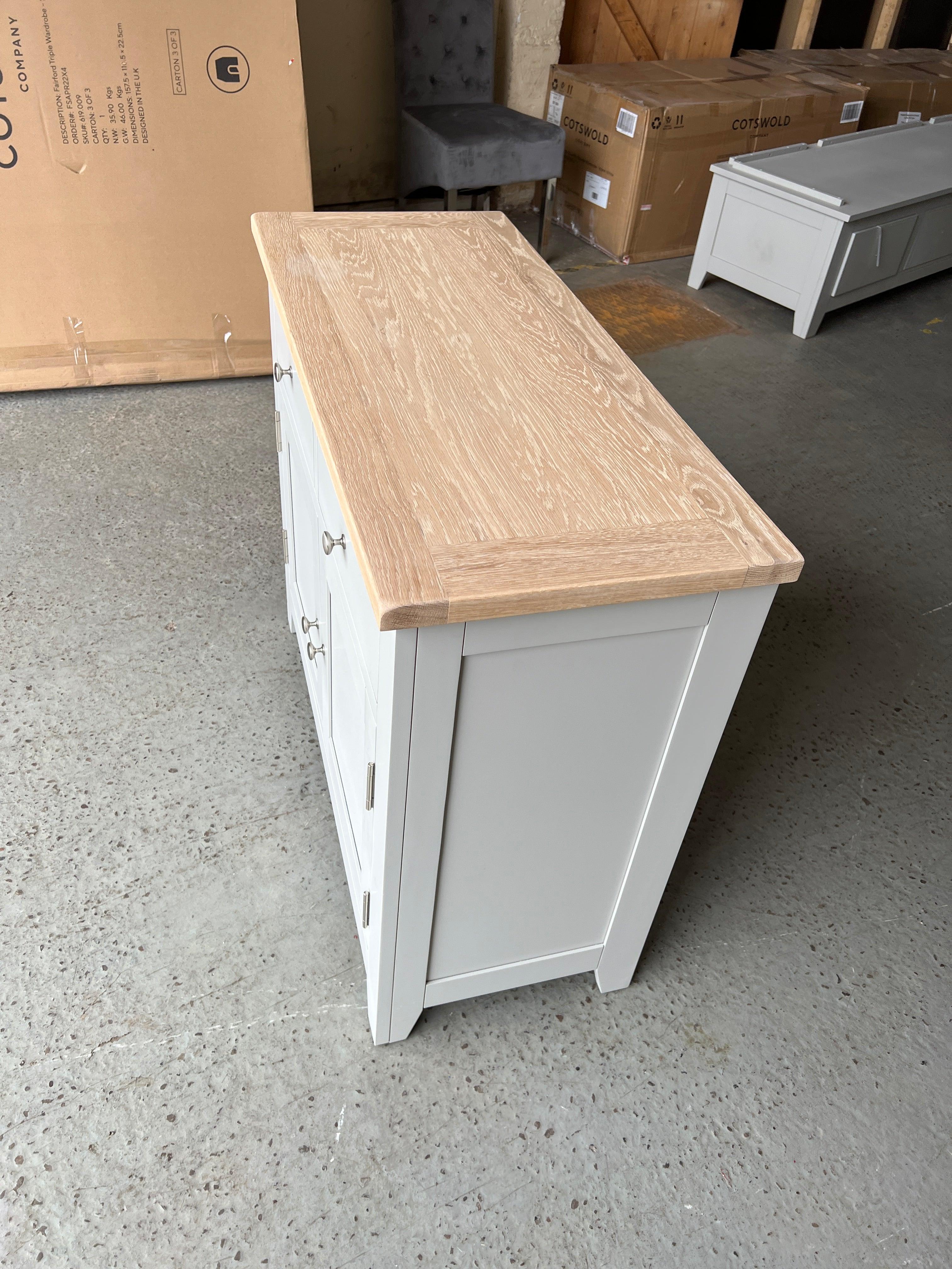 Chester Dove Grey Small Sideboard Quality Furniture Clearance Ltd