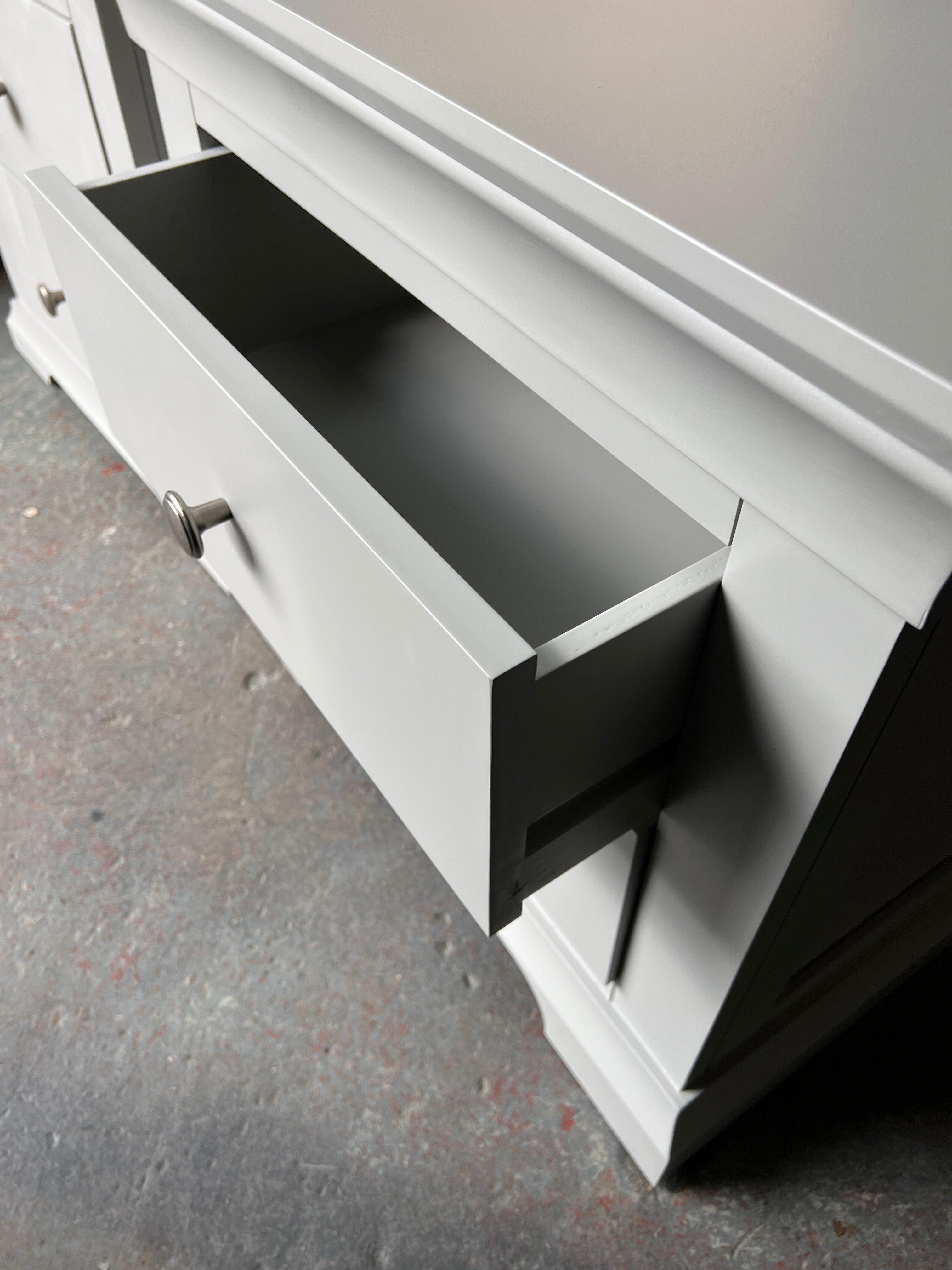 CHANTILLY PEBBLE GREY Set of 2 Jumbo Bedside Tables Quality Furniture Clearance Ltd