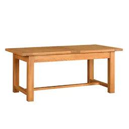 OAKLAND RUSTIC OAK 6-10 Seater Extending Dining Table Quality Furniture Clearance Ltd