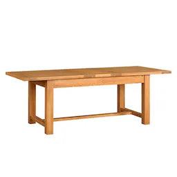 OAKLAND RUSTIC OAK 6-10 Seater Extending Dining Table Quality Furniture Clearance Ltd