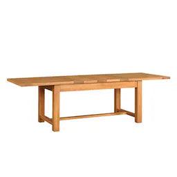 OAKLAND RUSTIC OAK 6-10 Seater Extending Dining Table Quality Furniture Clearance Ltd