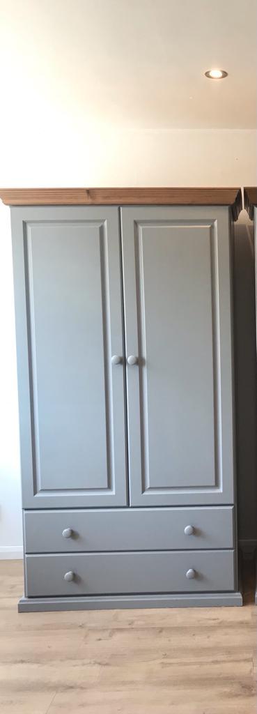 HARTFORD GENTS DOUBLE (DRAWER) WARDROBE – GREY/PINE furniture delivered 