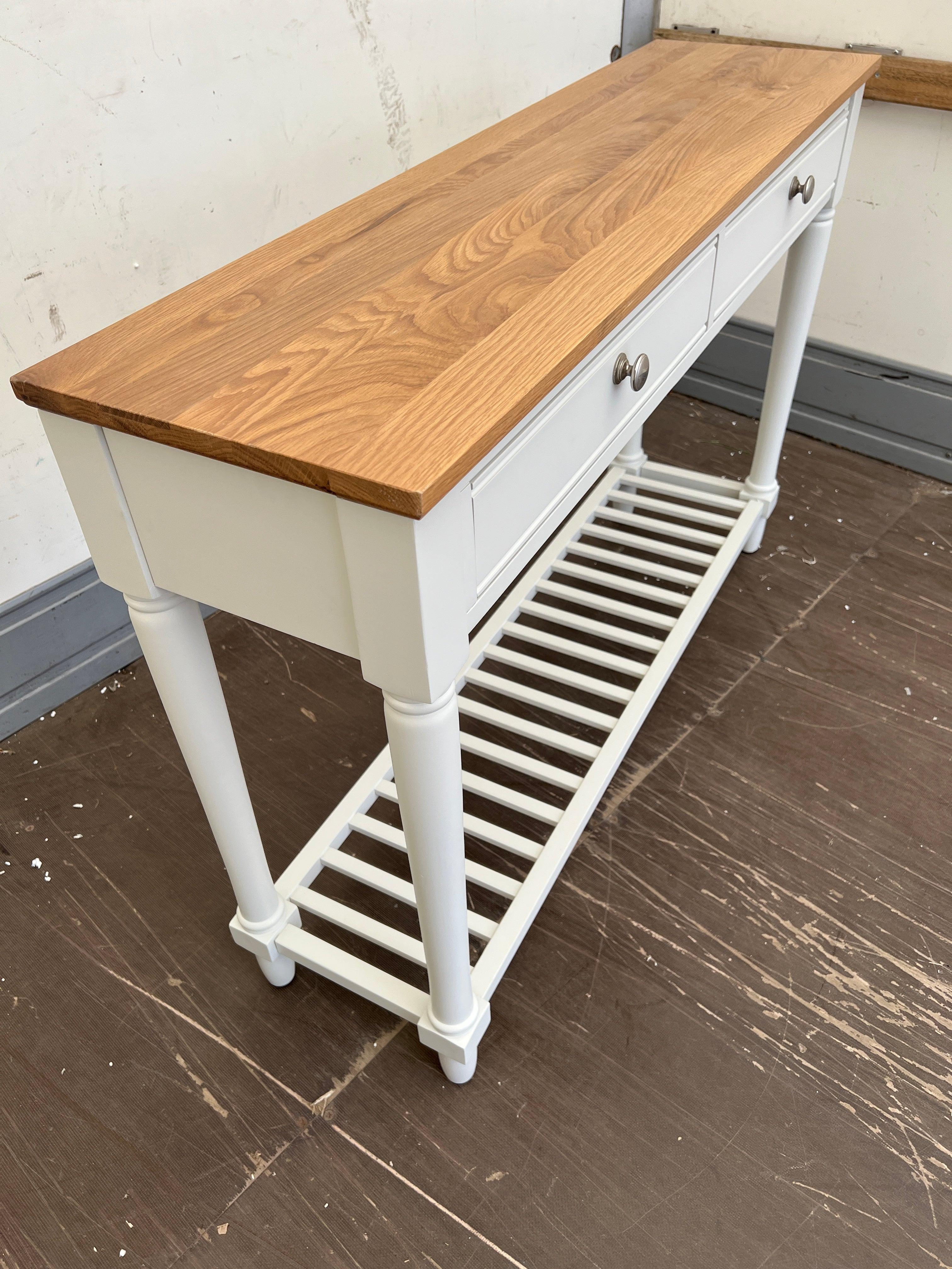 Elkstone Pale Grey Console Table furniture delivered 