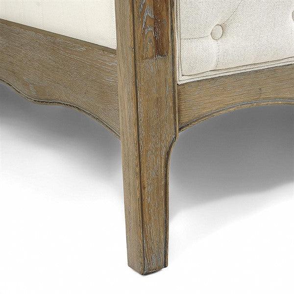 Camille Limewash Oak Buttoned 5ft Kingsize Bed Quality Furniture Clearance Ltd