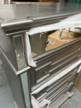Load image into Gallery viewer, Vida Living Ophelia Silver &amp; Mirrored Tall Chest Quality Furniture Clearance Ltd
