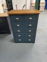 Load image into Gallery viewer, Inky Blue 2 Over 4 Drawer Chest. - furniture delivered 
