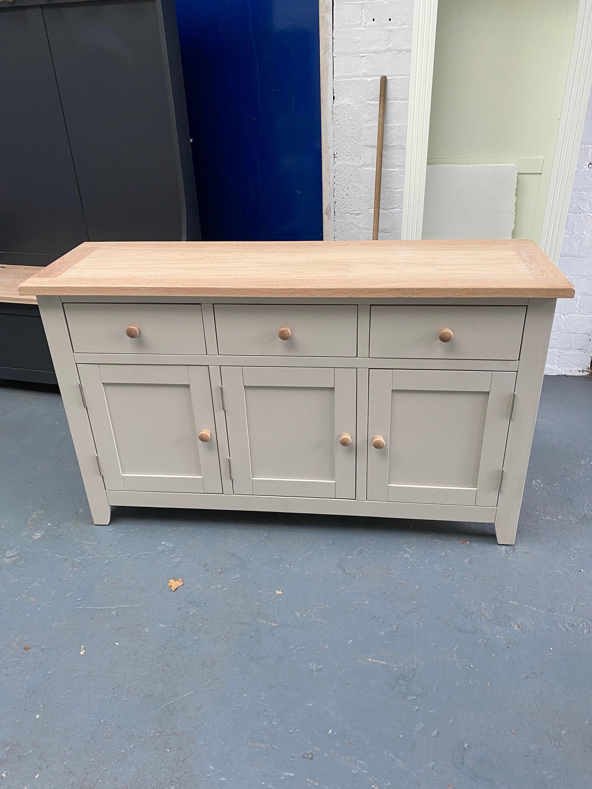 Stone 3 Door Large Sideboard. - furniture delivered 