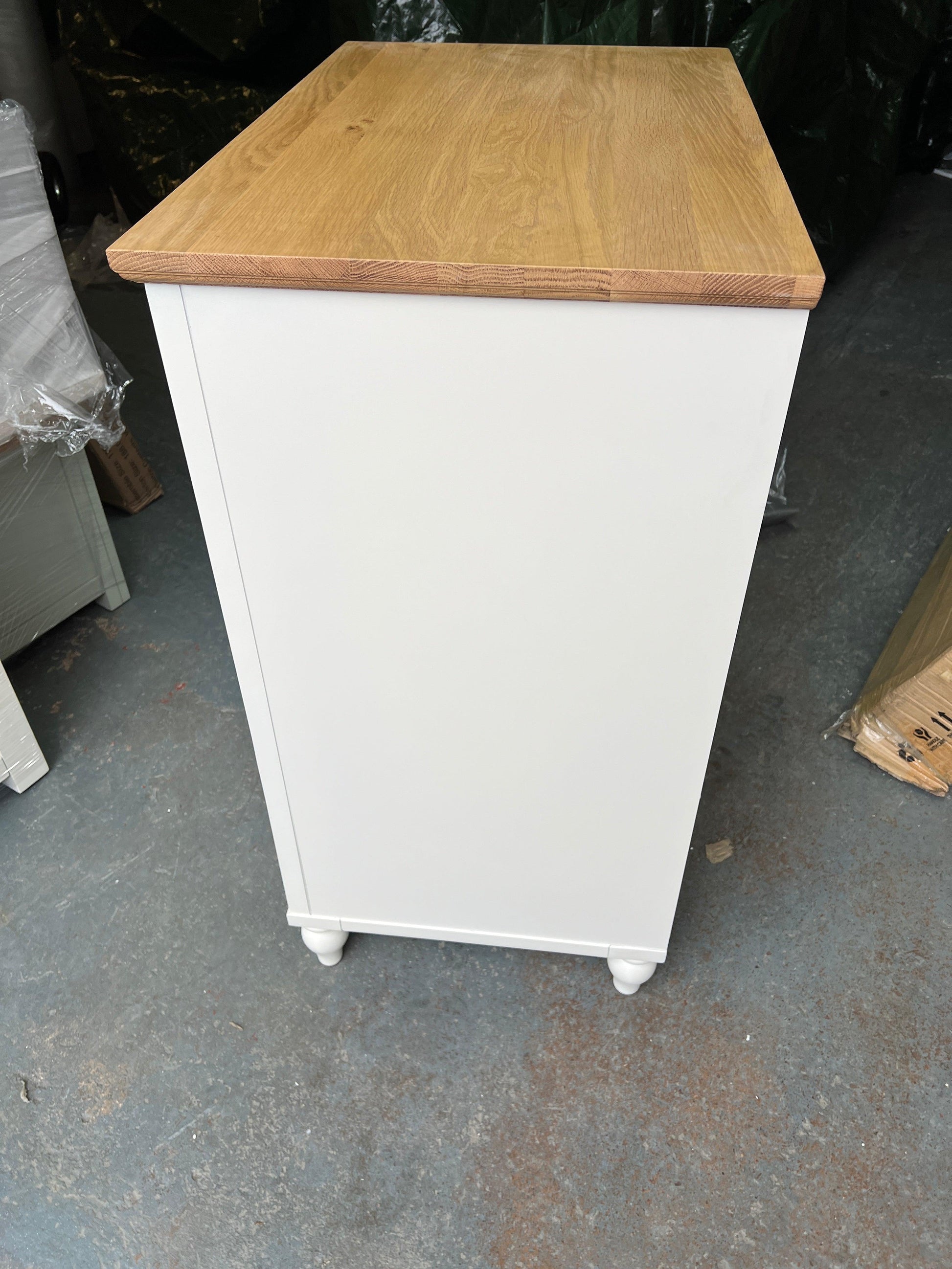 Elkstone Painted Parchment 4 Drawer Chest Quality Furniture Clearance Ltd