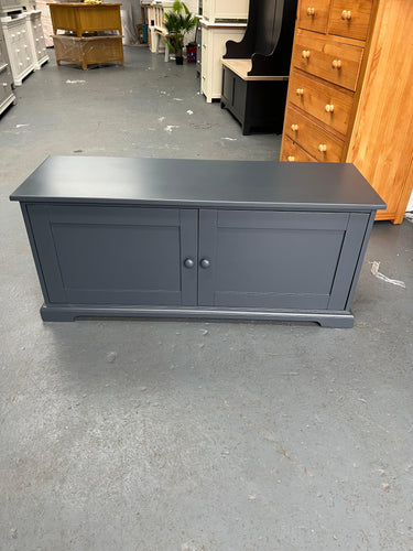 Inky Blue Shoe Bench with Doors - furniture delivered 