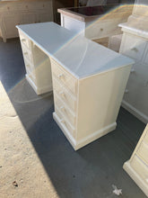 Load image into Gallery viewer, Ivory Double Pedestal Dressing Table/desk. furniture delivered 
