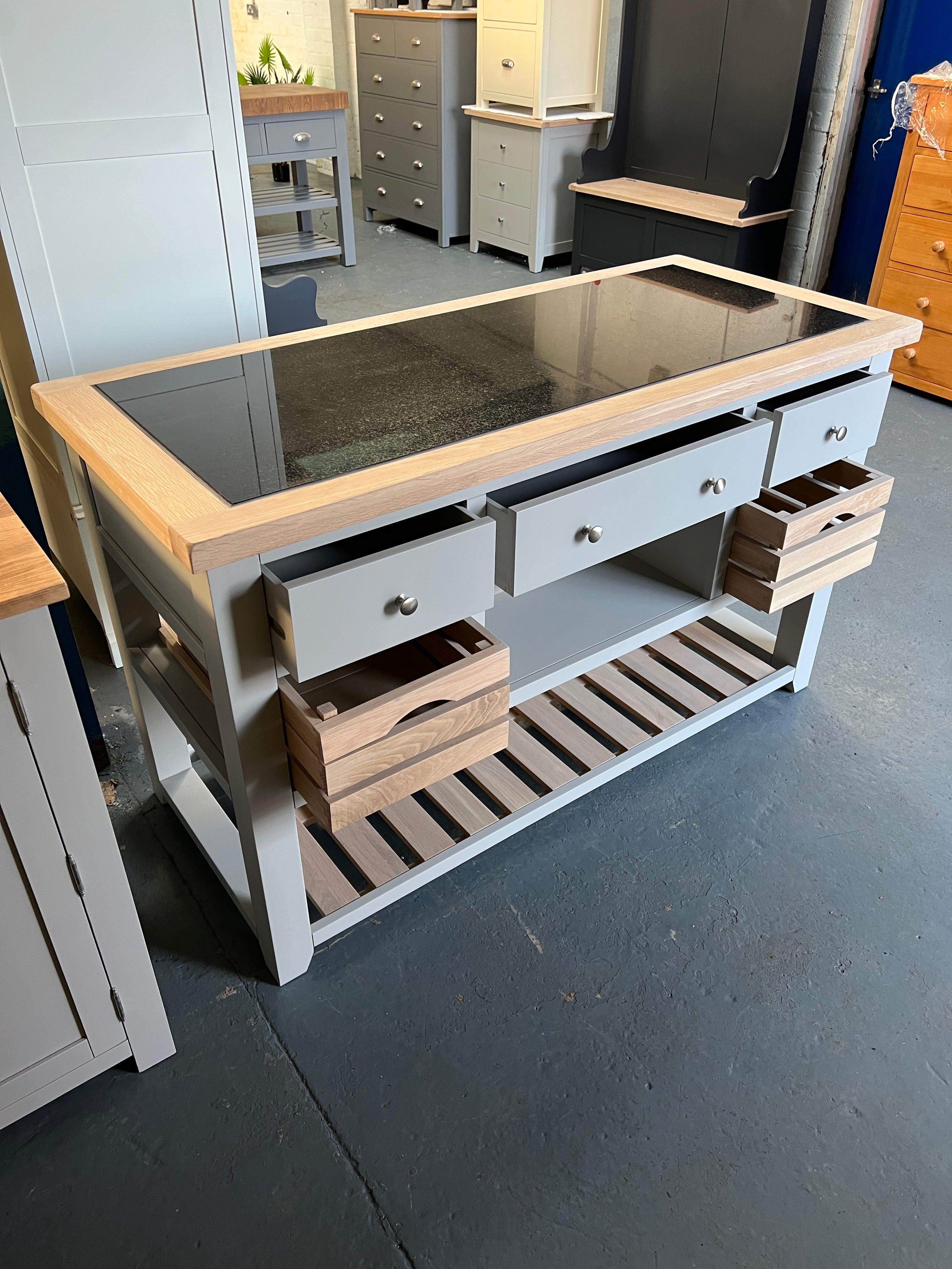 Dove Grey Kitchen Island furniture delivered 