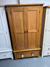 Load image into Gallery viewer, Oakland Rustic Oak Double Wardrobe furniture delivered
