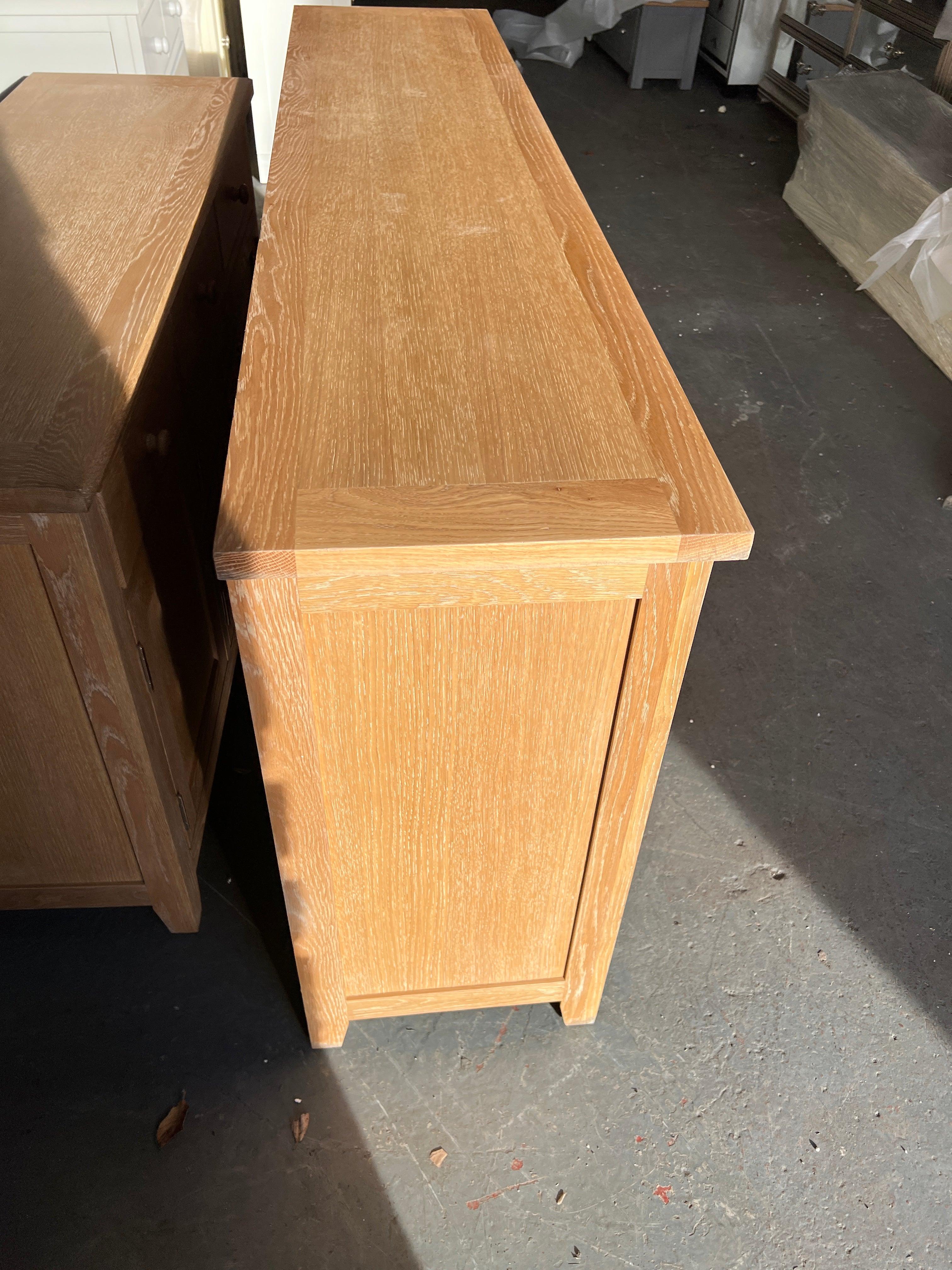 Inglesham Whitewash Oak Extra Large Sideboard Quality Furniture Clearance Ltd