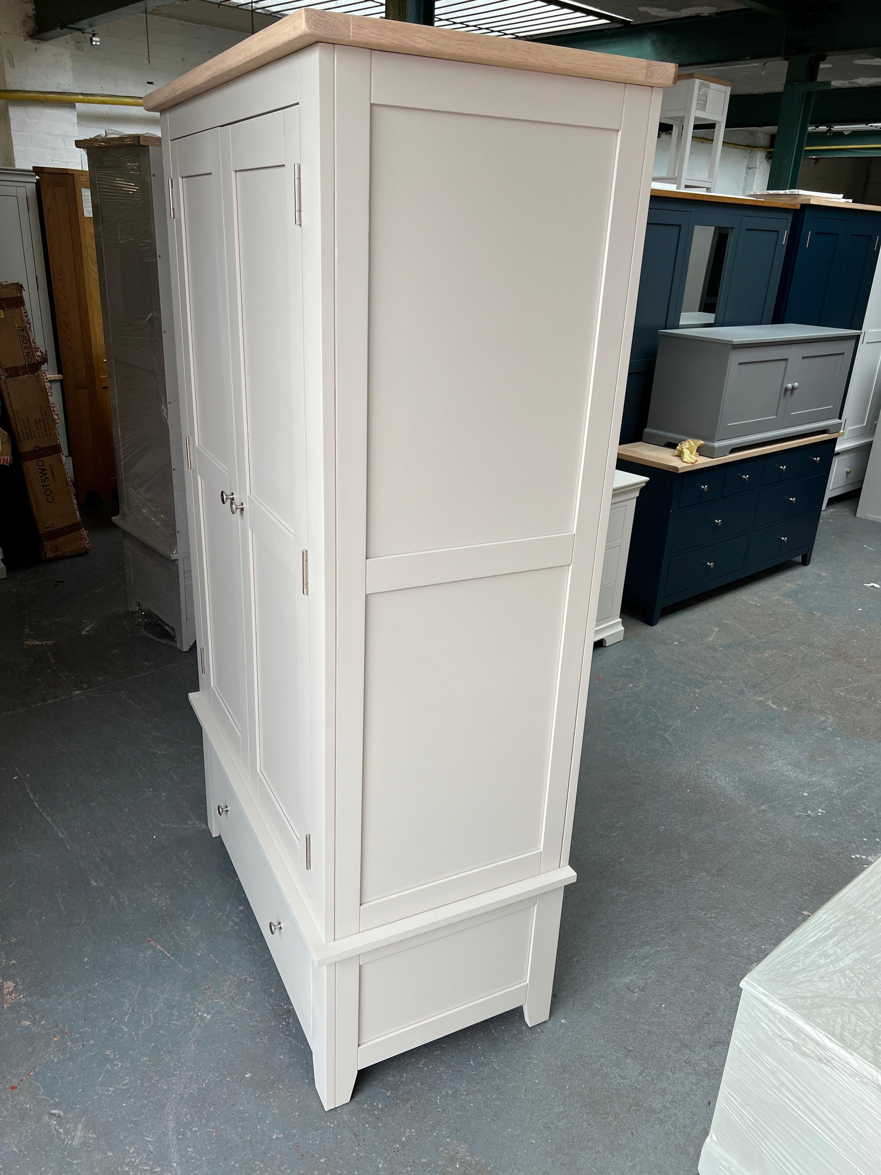 Chester Stone Double Wardrobe Quality Furniture Clearance Ltd