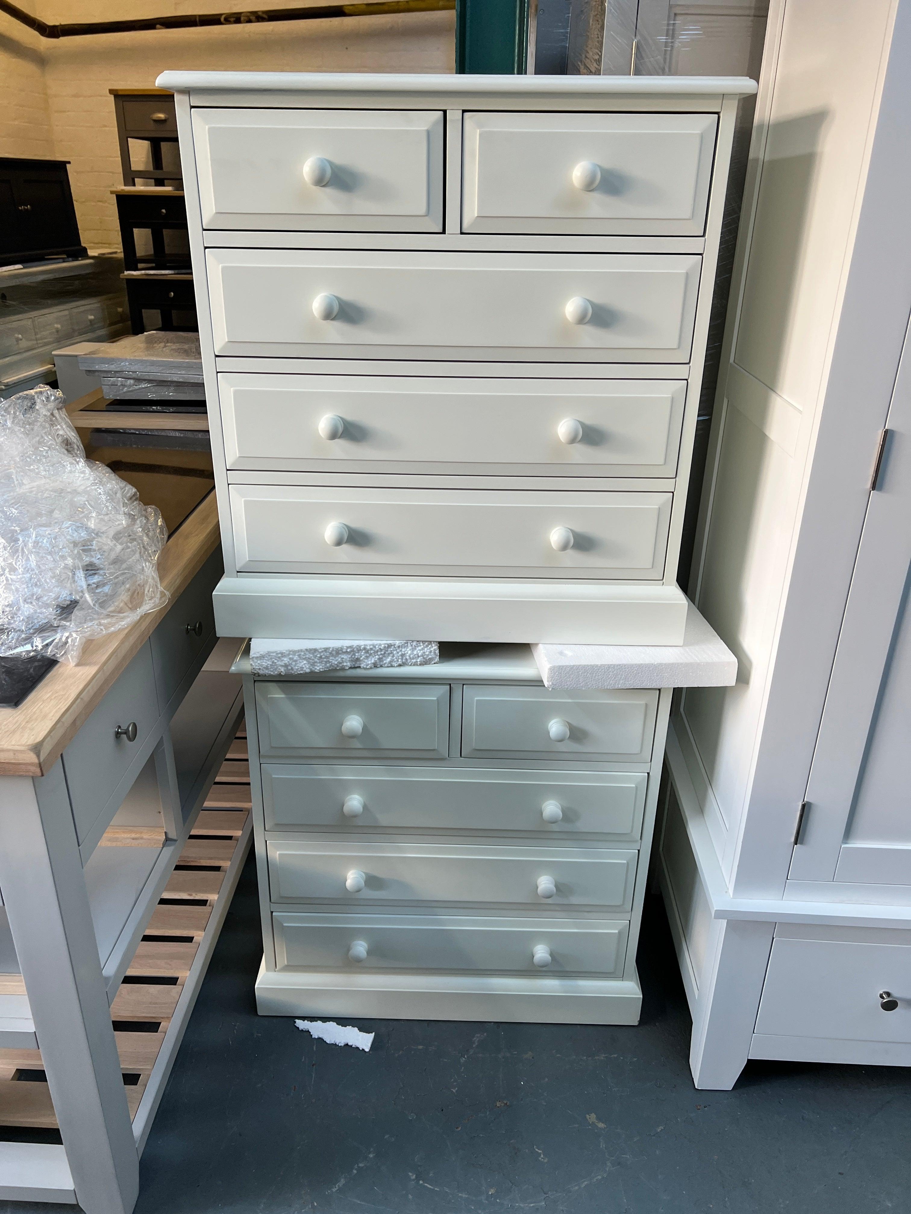 Pensham Pure White Petite 2+3 Chest of Drawers furniture delivered 