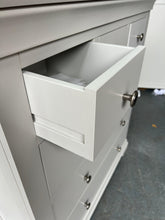 Load image into Gallery viewer, Chantilly Pebble Grey 7 Drawer Chest Quality Furniture Clearance Ltd
