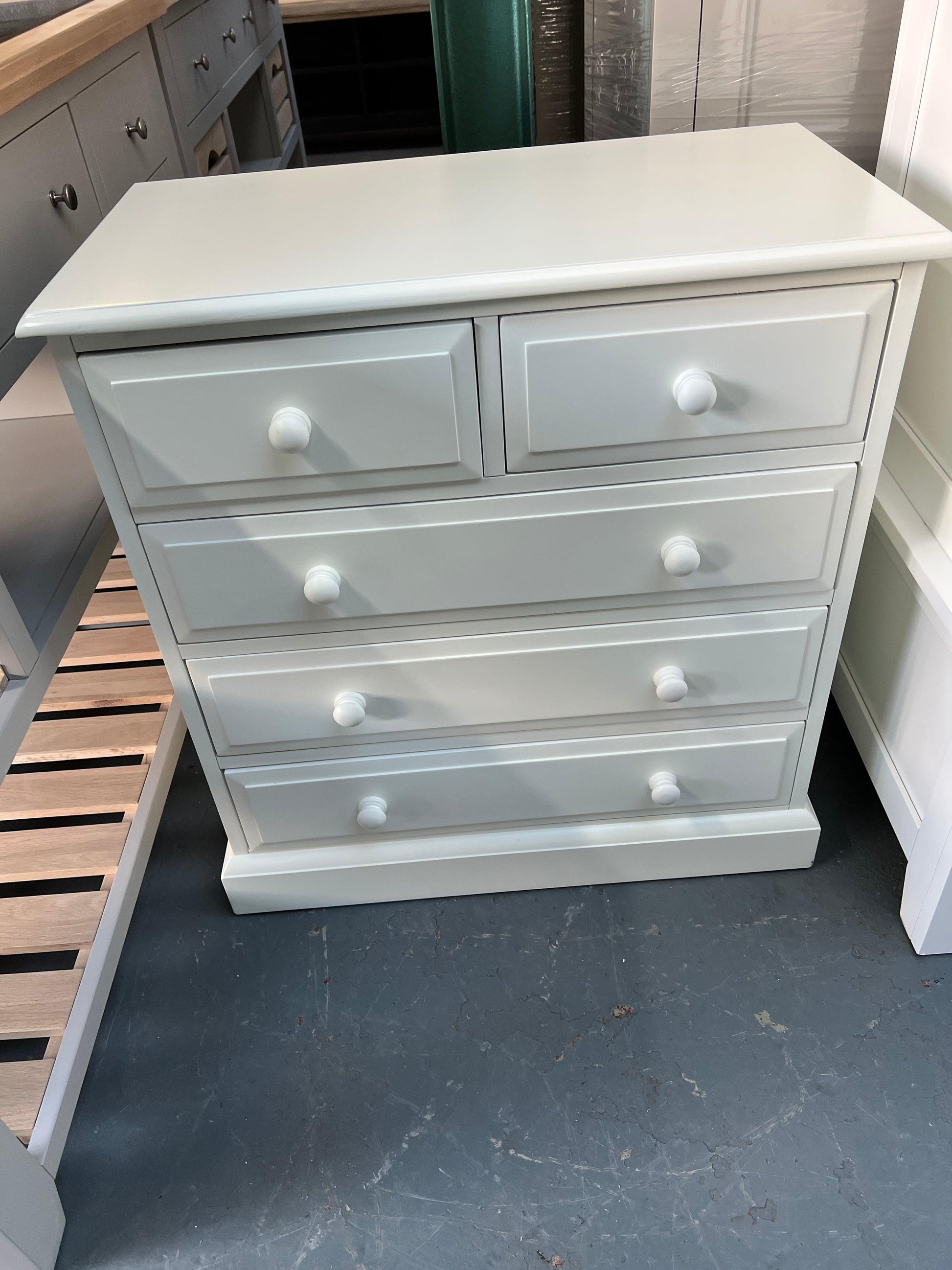Pensham Pure White Petite 2+3 Chest of Drawers furniture delivered 
