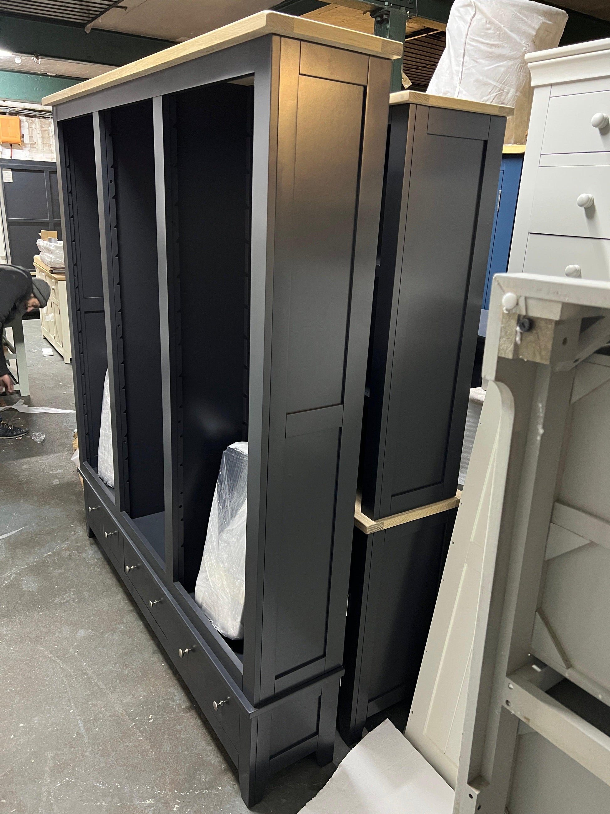 Chester Charcoal Grand Bookcase Quality Furniture Clearance Ltd