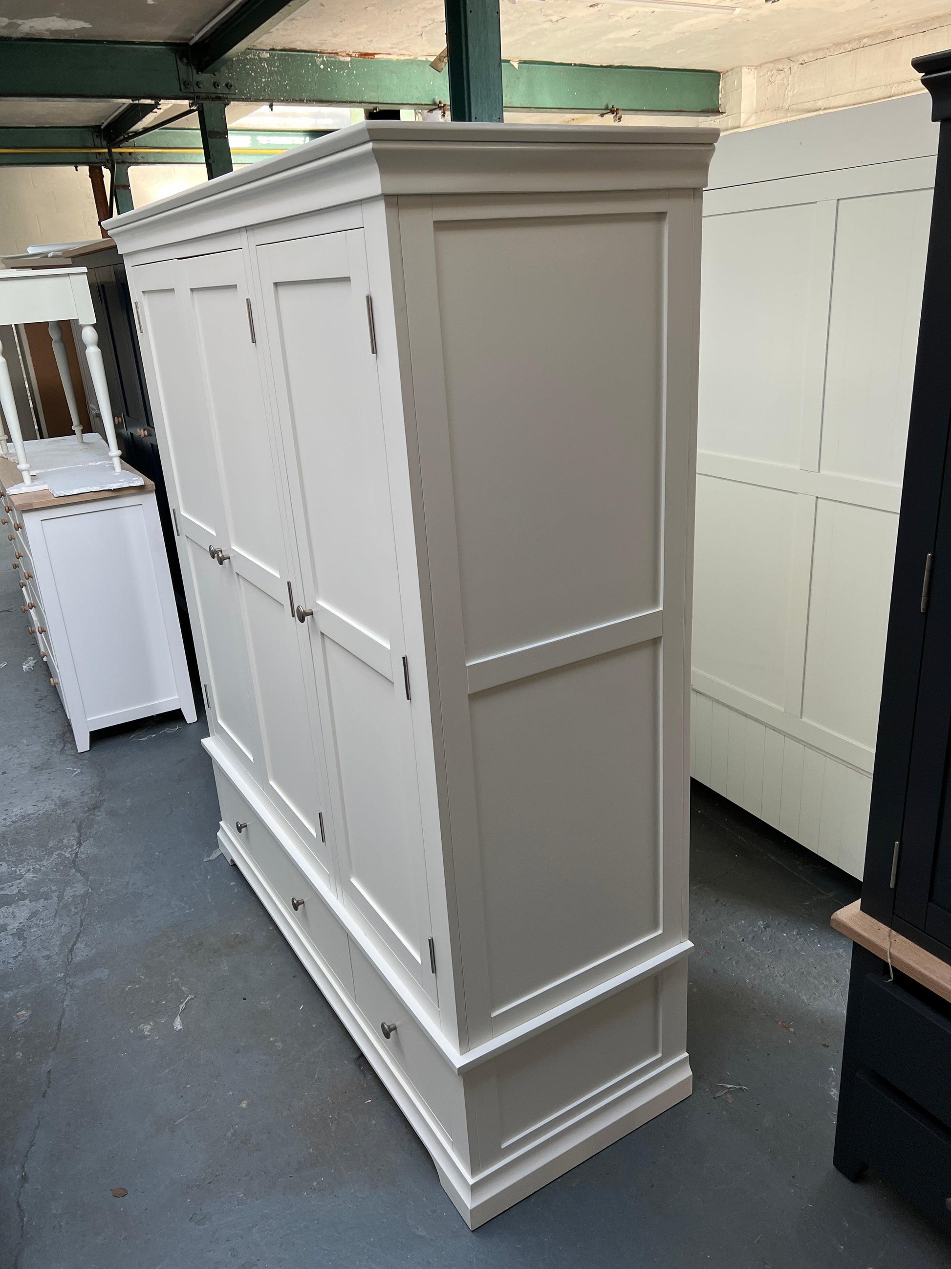 Chantilly Warm white Triple Wardrobe furniture delivered
