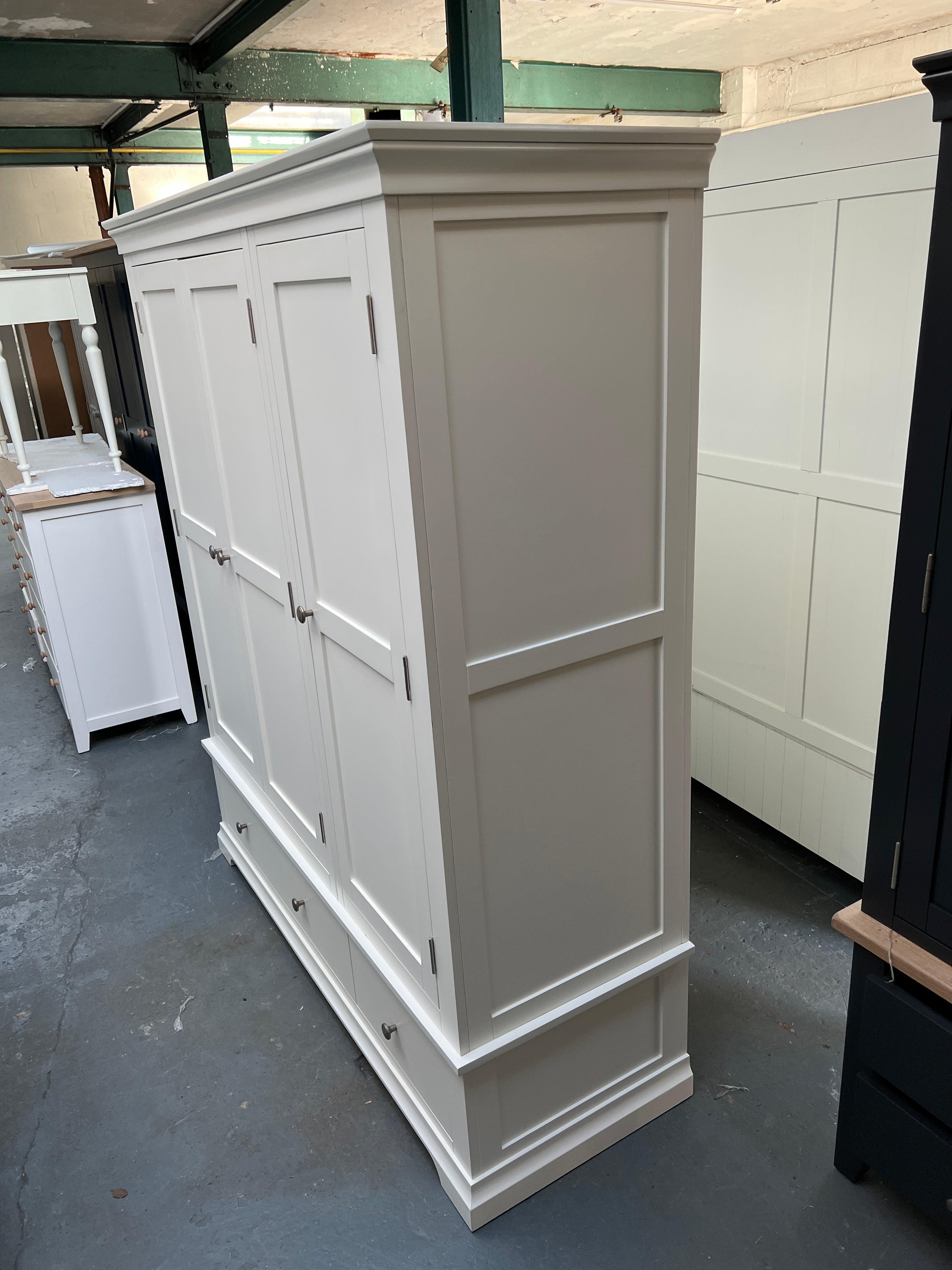 Chantilly Warm white Triple Wardrobe furniture delivered