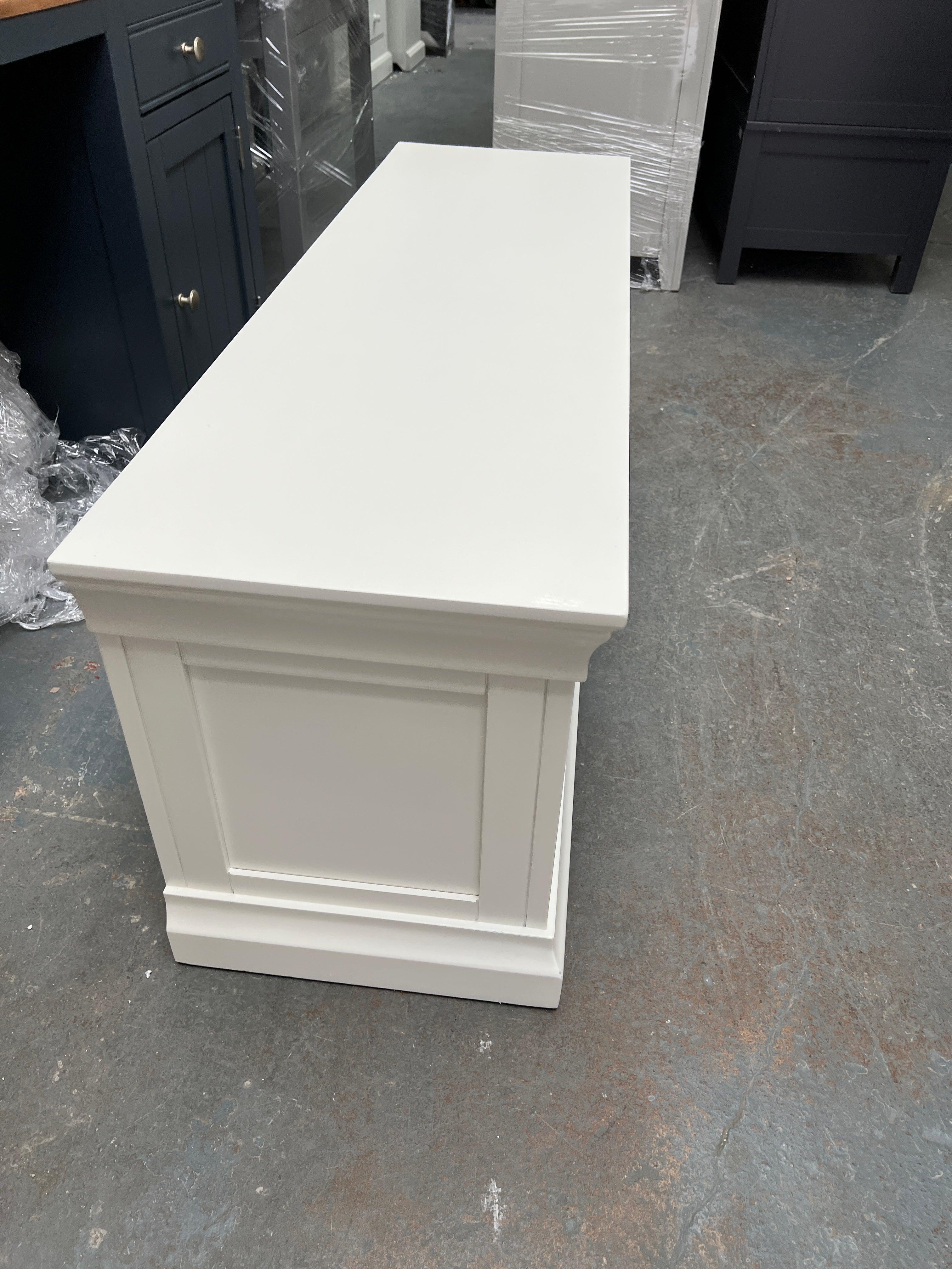 Chantilly Warm White Wide Blanket Box furniture delivered 