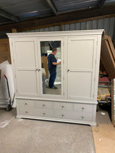 Load image into Gallery viewer, Chantilly Pebble Grey Grand Triple Wardrobe. furniture delivered
