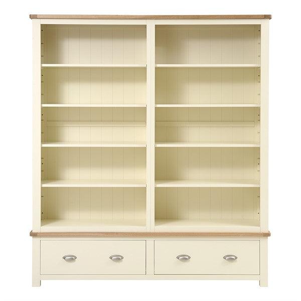 Sussex Cotswold Cream Grand Bookcase Quality Furniture Clearance Ltd