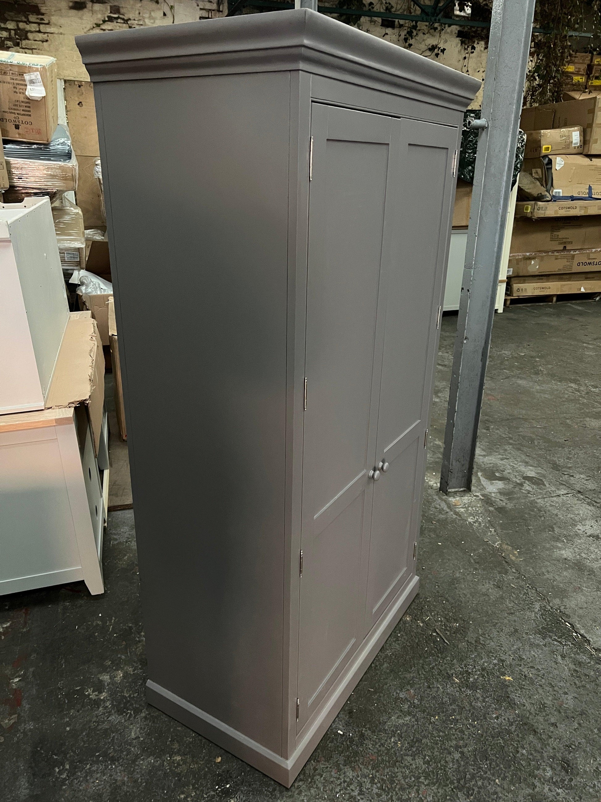 Kingscote Flint Grey Double Larder Quality Furniture Clearance Ltd