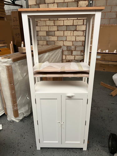 CHATSWORTH PURE WHITE Double Open Tall Boy Quality Furniture Clearance Ltd