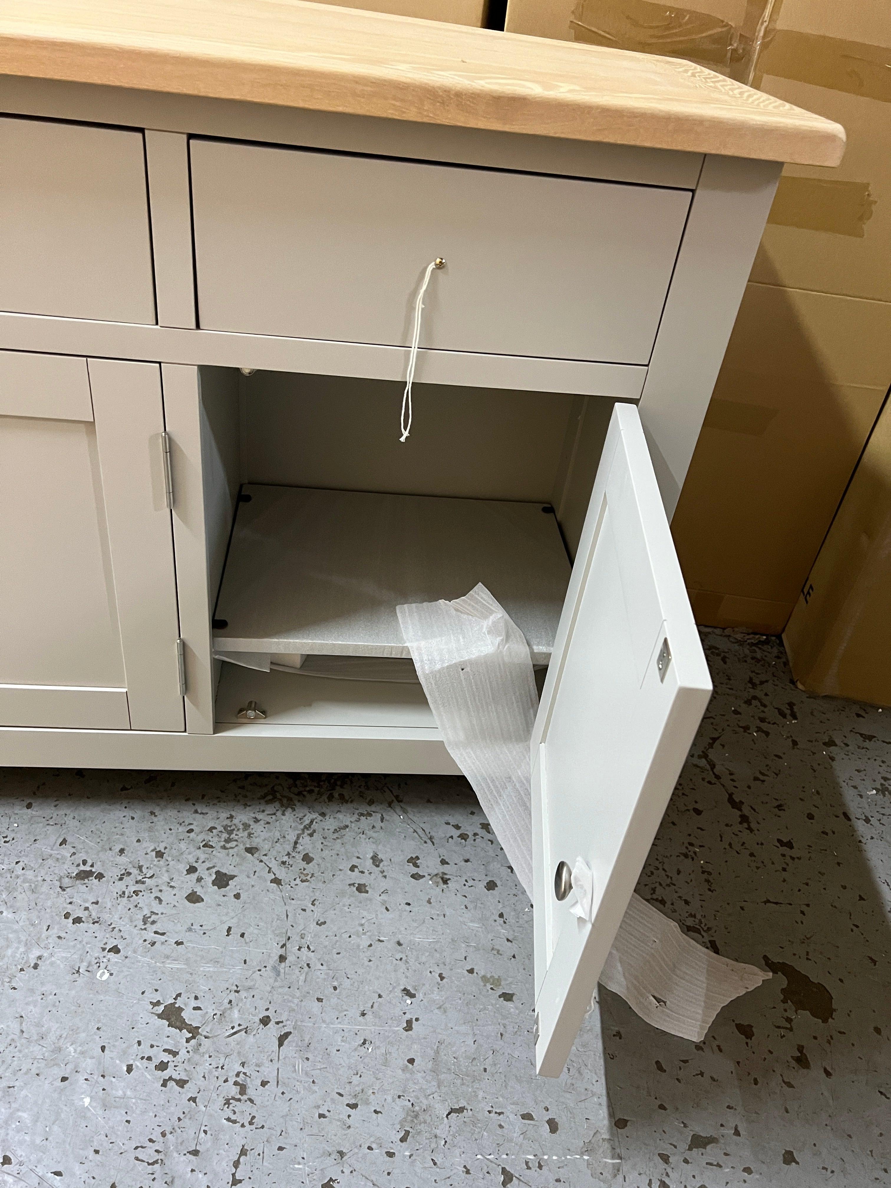 Chester Dove Grey Extra Large Sideboard Quality Furniture Clearance Ltd