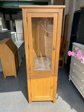 Load image into Gallery viewer, Rustic Oak Corner Display Cabinet furniture delivered 
