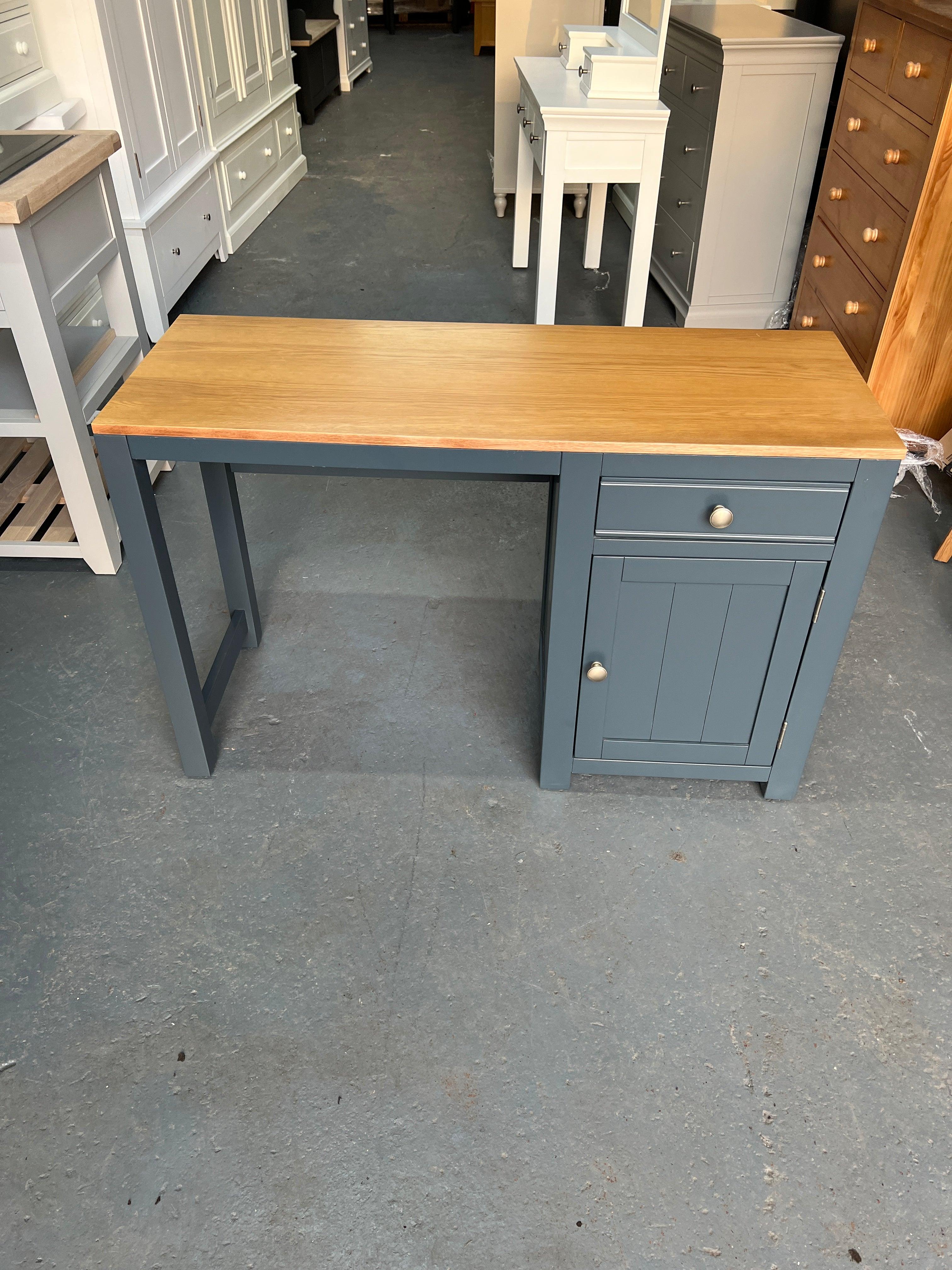 Chalford Inky Blue Single Pedestal Desk. furniture delivered 