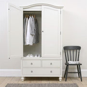 WILMSLOW PALE GREY Double Wardrobe with Drawers Quality Furniture Clearance Ltd