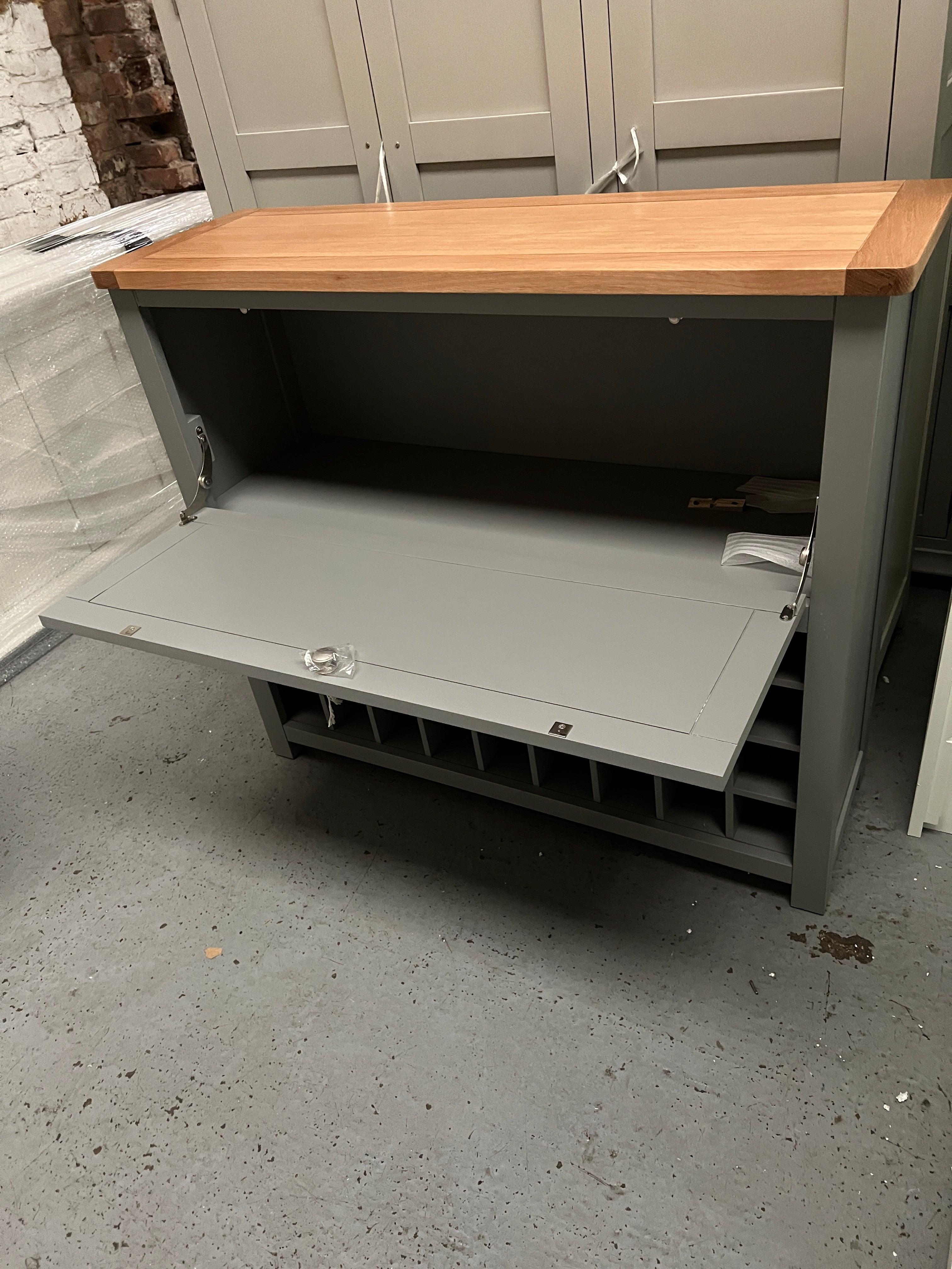 Sussex Storm Grey Drinks Cabinet Quality Furniture Clearance Ltd