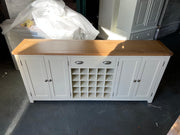 Sussex Cotswold Cream Extra Large Sideboard with Wine Rack Quality Furniture Clearance Ltd