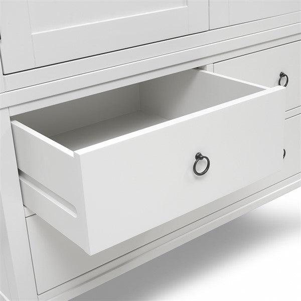 WILMSLOW PALE GREY Double Wardrobe with Drawers Quality Furniture Clearance Ltd