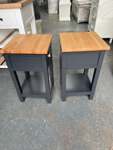 Load image into Gallery viewer, set of 2 Charcoal Petite 1 Drawer Bedside Tables Quality Furniture Clearance Ltd
