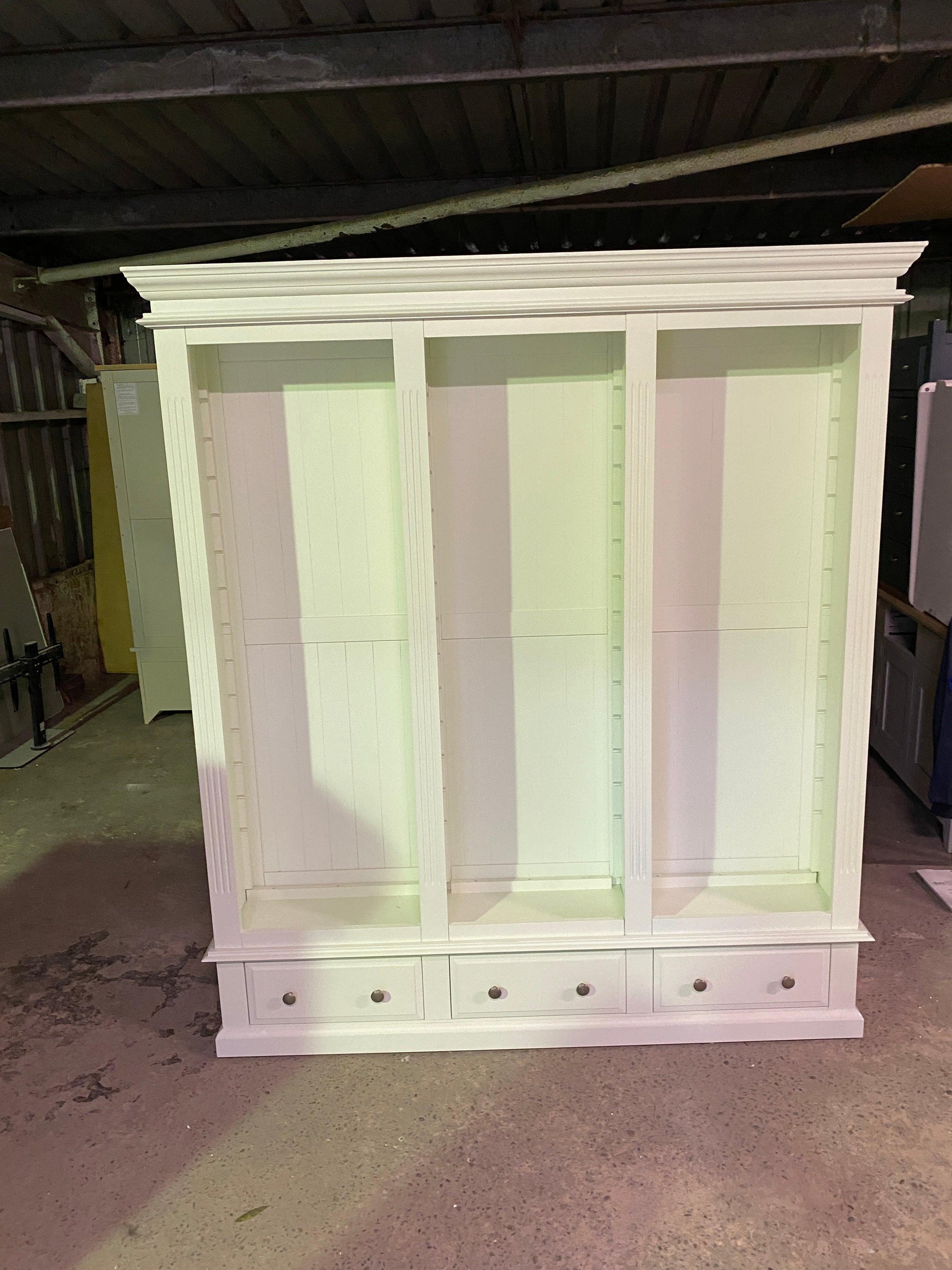 Burford Ivory Grand Bookcase. furniture delivered 