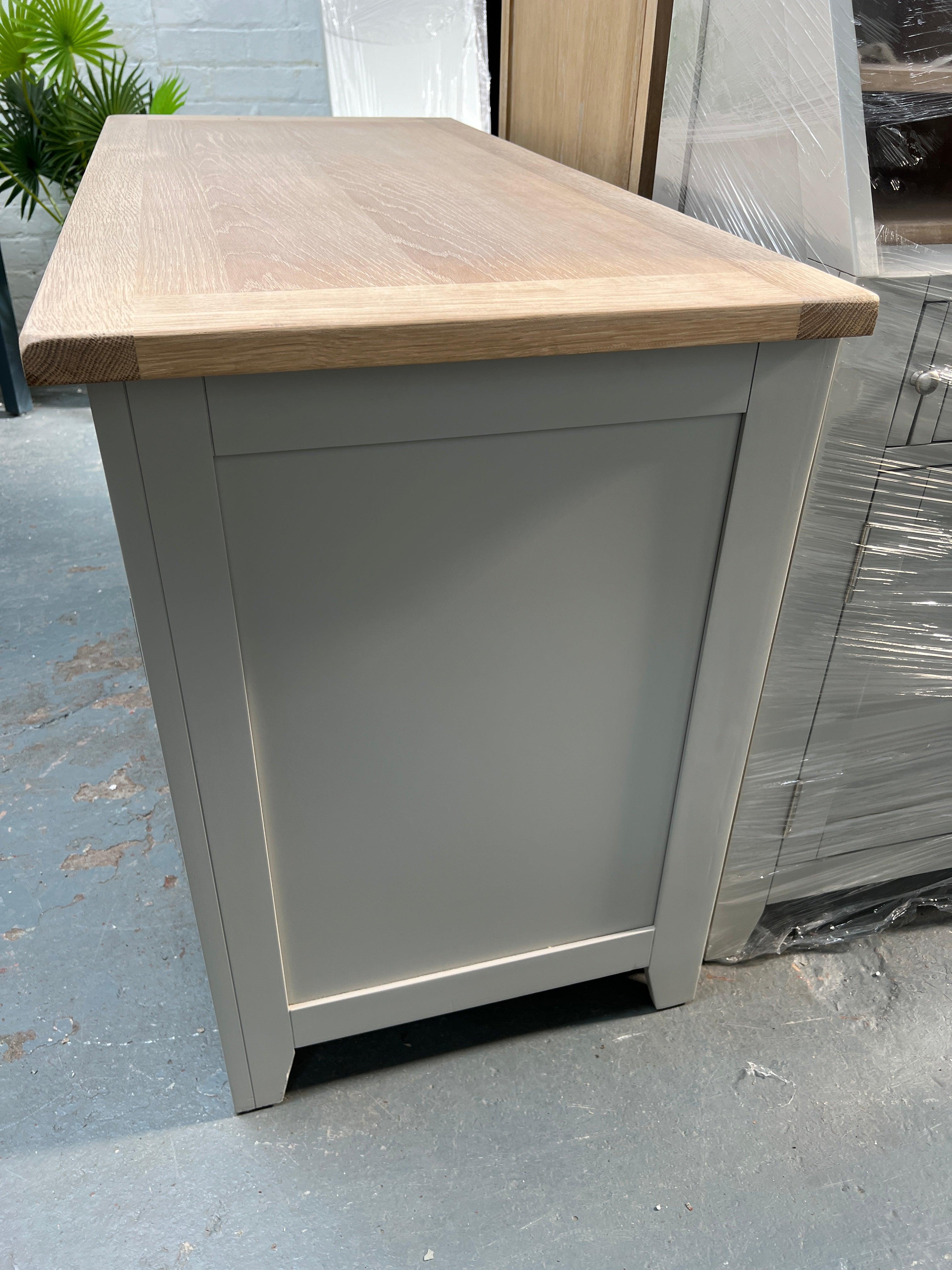 Chester Dove Grey Hidden Desk with Drawers furniture delivered 