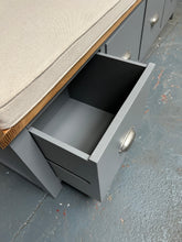 Load image into Gallery viewer, Sussex Storm Grey Four Drawer Shoe Bench with Cushion. furniture delivered 
