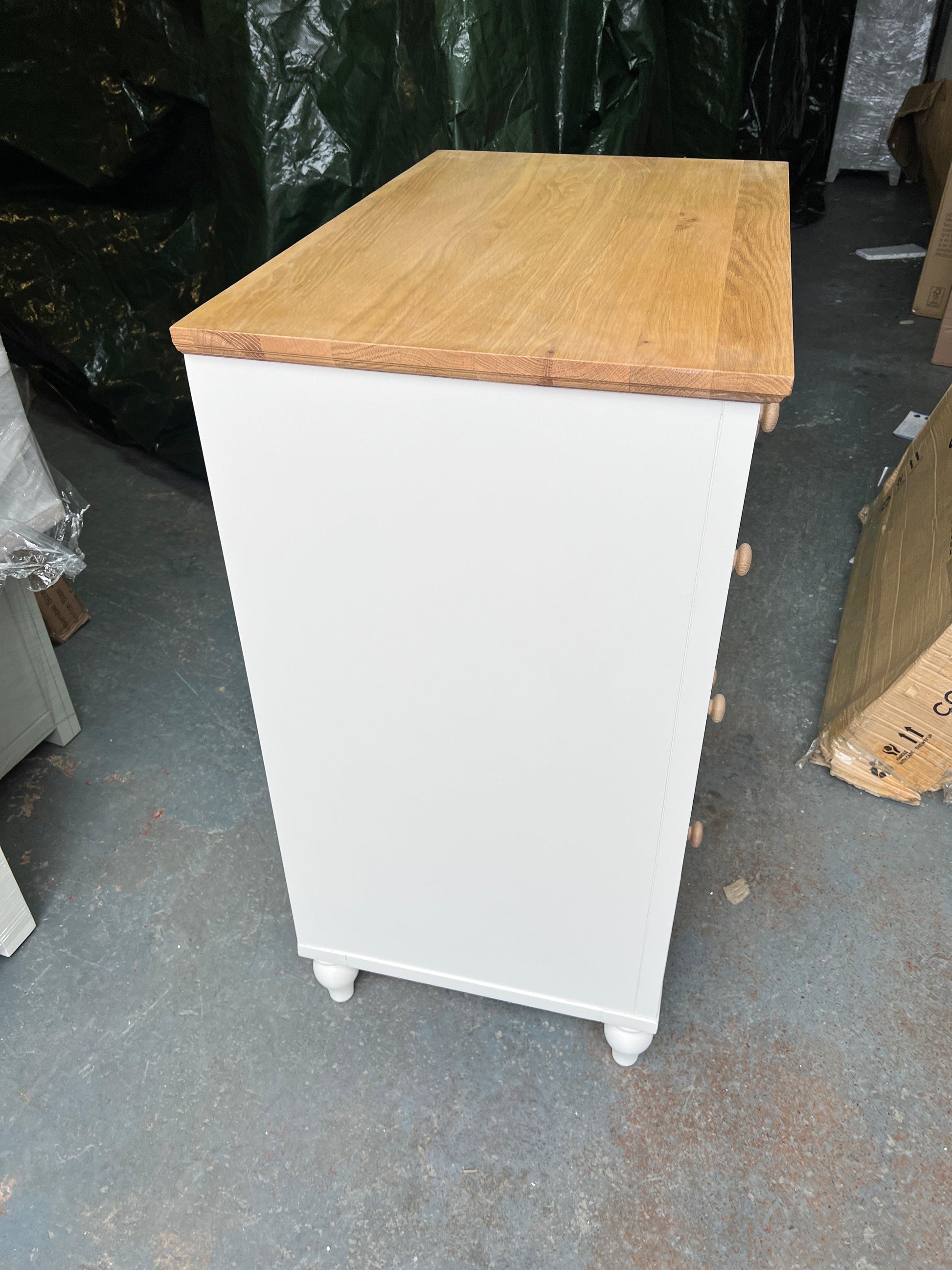 Elkstone Painted Parchment 4 Drawer Chest Quality Furniture Clearance Ltd