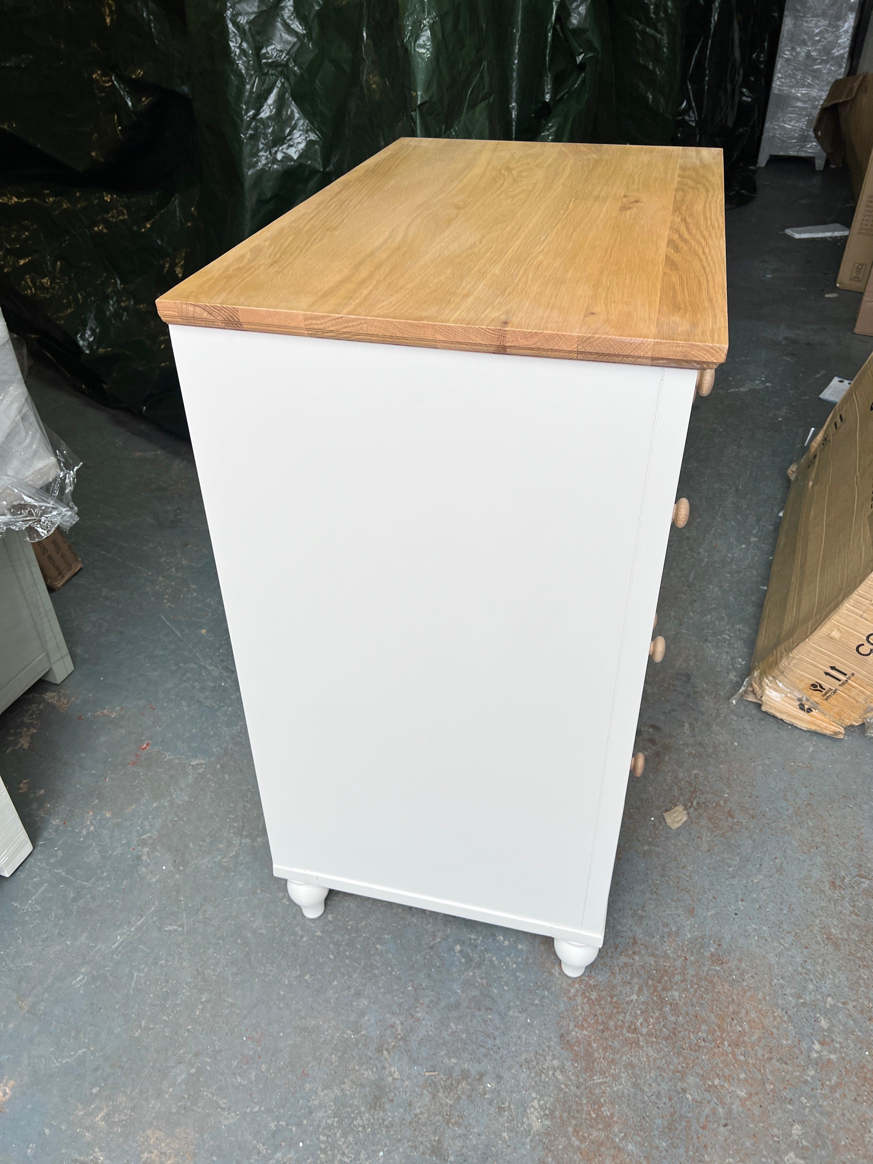 Elkstone Painted Parchment 4 Drawer Chest Quality Furniture Clearance Ltd