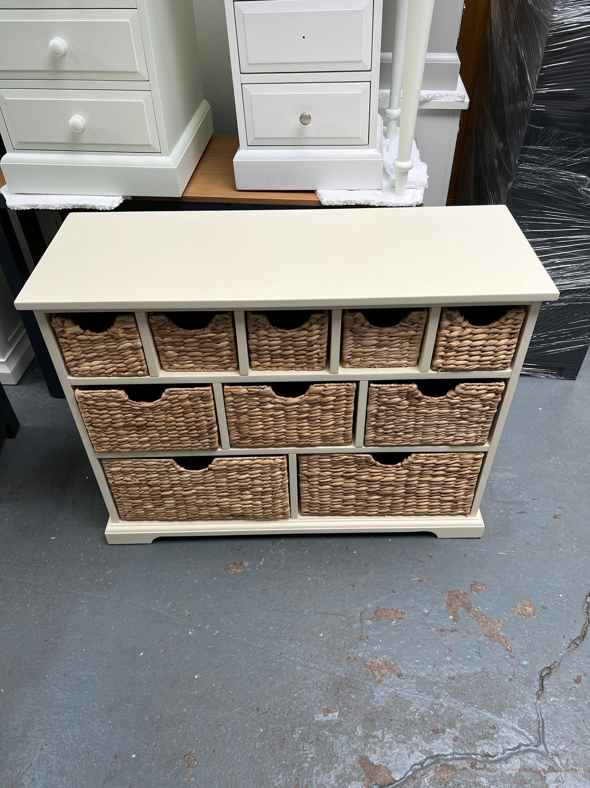 10 Drawer Merchants Chest - Ivory furniture delivered 